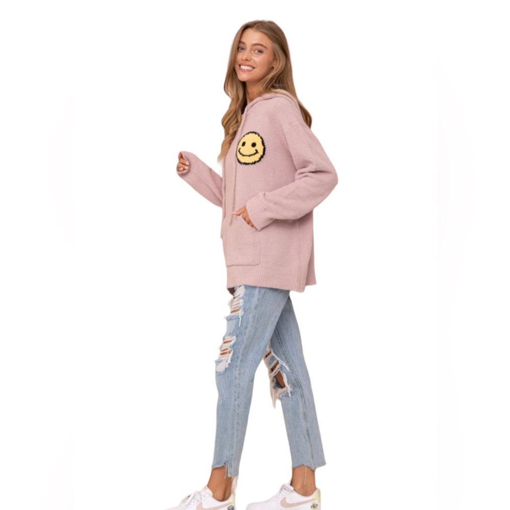 Blue B Collection Hooded smiley Top - Picture 2 of 10